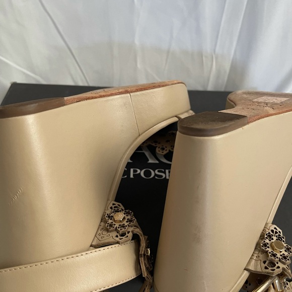 Zac Zac Posen Brooke Leather Wedge Sandal size 8 - Picture 5 of 10